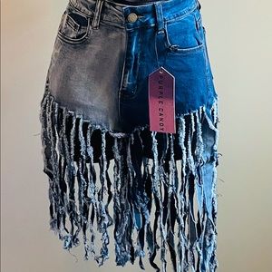 Fringe stretch fun shorts. This item is brand new.
